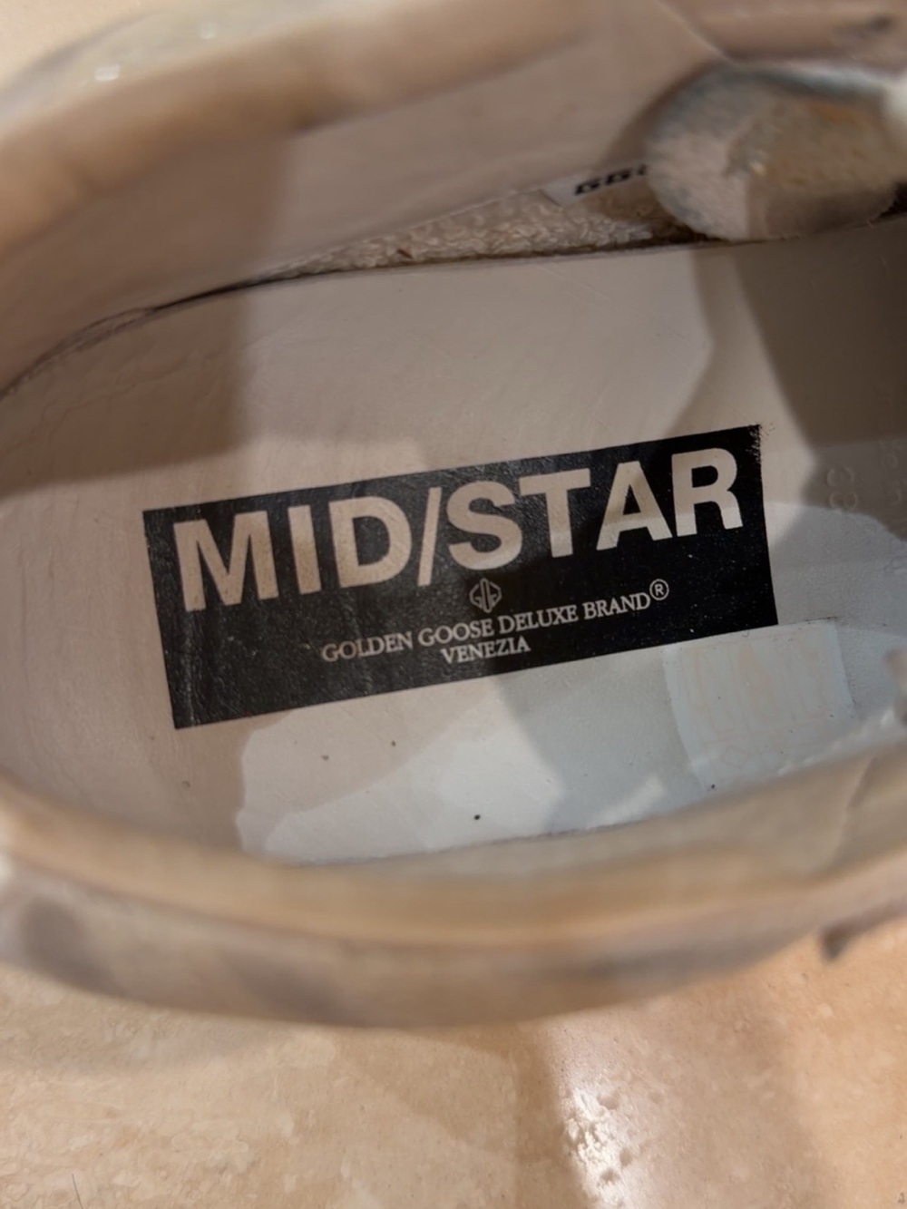Golden Goose Mid Star Glitter Suede Sneakers Silver Metallic Made Italy - Picture 4 of 14